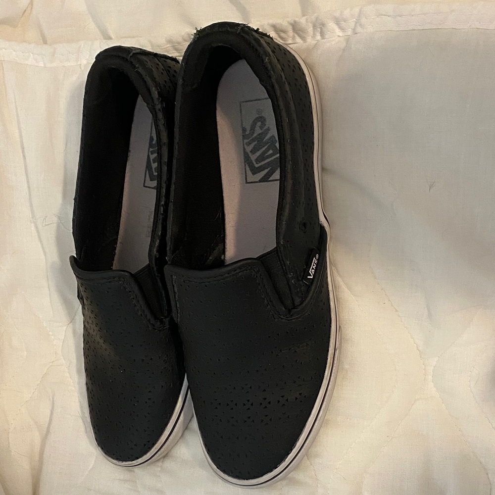 Vans Perforated Black Slip-On Shoes
